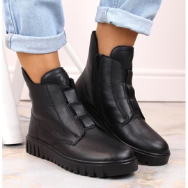Botas cómodas de piel con aislamiento Rieker W RKR619 negro 6