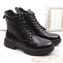 Potocki W WOL181A botines con cordones y cremallera, negro 4