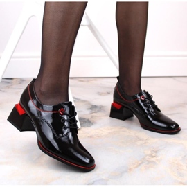 Zapatos de charol con bloque Filippo W PAW469, negro 3