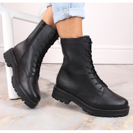 Rieker Botas de piel cómodas y aislantes Remonte W RKR622, negro 3