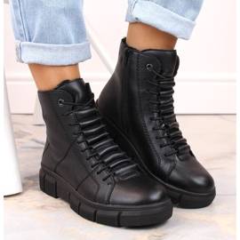 Botas de plataforma cómodas y aisladas Rieker W RKR493A, negro 4