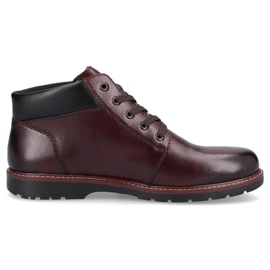 Botas cómodas de piel con aislamiento de lana Rieker M RKR625 marrón 6