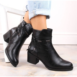 Botines aislantes de tacón con decoración Jezzi W JEZ415A, negro 3
