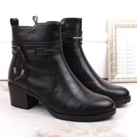 Botines aislantes de tacón con decoración Jezzi W JEZ415A, negro 4
