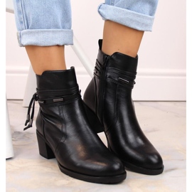 Botines aislantes de tacón con decoración Jezzi W JEZ415A, negro 5