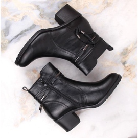 Botines aislantes de tacón con decoración Jezzi W JEZ415A, negro 6