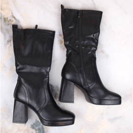 Jezzi W JEZ416A Botines aislantes con banda elástica, negro 4