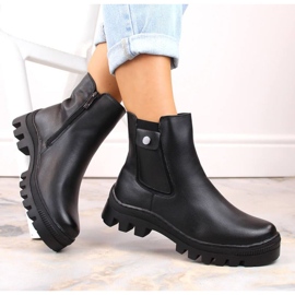 Potocki W WOL186 botines aislantes con bolsillo, negro 3