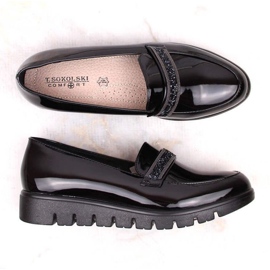 Zapatos cómodos sin cordones de charol T.Sokolski W SCA62, negro 9