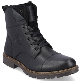 Botas de piel con aislamiento de lana Rieker M RKR296A negro 4