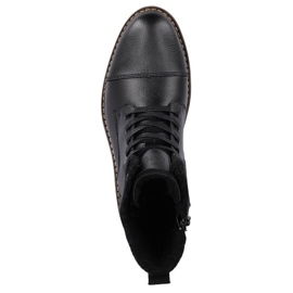Botas de piel con aislamiento de lana Rieker M RKR296A negro 7