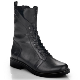 Rieker Botas de piel cómodas y aislantes Remonte W RKR630, negro 7