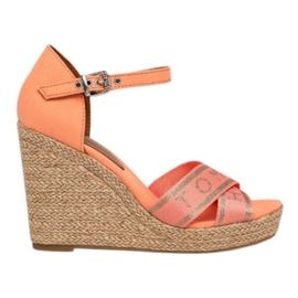 Tommy Hilfiger Tommy Metallic High Wedge Sandal W Zapatos FW0FW04753 naranja 3