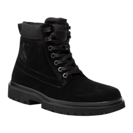 Zapatos Calvin Klein Jeans Lug Mid Laceup Boot Hike YM0YM00270 negro 4