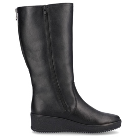 Botas impermeables de piel con aislamiento de lana de oveja Rieker W RKR237B negro 7