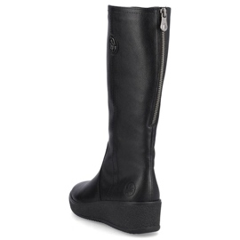 Botas impermeables de piel con aislamiento de lana de oveja Rieker W RKR237B negro 8