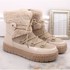 Filippo W PAW475B Botas con plataforma de piel con aislamiento, beige 4