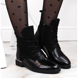 Filippo W PAW476 Botas aislantes de charol negro 4