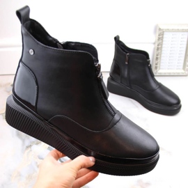 Botines de piel con aislamiento y cremallera Filippo W PAW483 negro 5