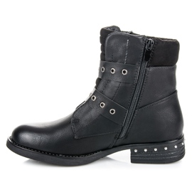 Kayla Botas de tacón plano negro 1