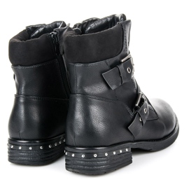 Kayla Botas de tacón plano negro 2