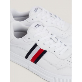 Tommy Hilfiger Zapatillas Supercup Lealther Stripes M FM0FM04824YBS blanco 3