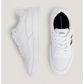 Tommy Hilfiger Zapatillas Supercup Lealther Stripes M FM0FM04824YBS blanco 4