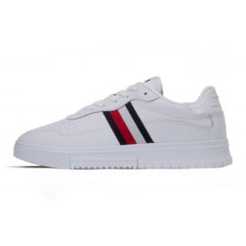Tommy Hilfiger Zapatillas Supercup Lealther Stripes M FM0FM04824YBS blanco 6