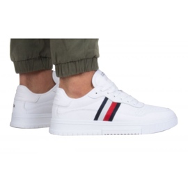 Tommy Hilfiger Zapatillas Supercup Lealther Stripes M FM0FM04824YBS blanco 7