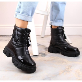 Filippo W PAW498A botas de nieve con cremallera y aislamiento negro 4