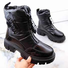Filippo W PAW498A botas de nieve con cremallera y aislamiento negro 5