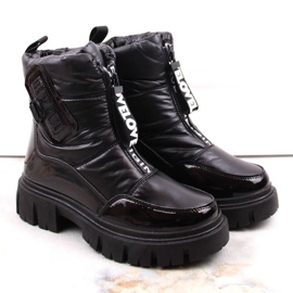 Filippo W PAW498A botas de nieve con cremallera y aislamiento negro 6
