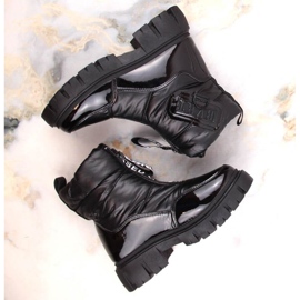 Filippo W PAW498A botas de nieve con cremallera y aislamiento negro 7
