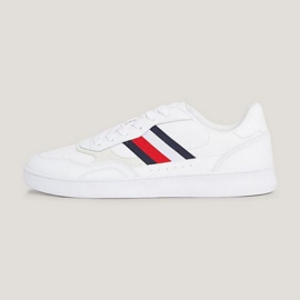 Zapatillas Tommy Hilfiger Court Cupsole Retro Lth Stripes M FM0FM04828YBS blanco 3