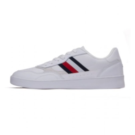 Zapatillas Tommy Hilfiger Court Cupsole Retro Lth Stripes M FM0FM04828YBS blanco 8