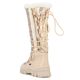 Botas de nieve altas impermeables Rieker W RKR640 beige 8