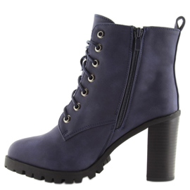 Botines tacón azul marino W331 azul 4