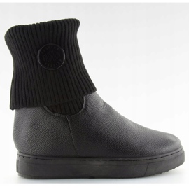 Botas con parte superior de lana negro NB30 Negro 3