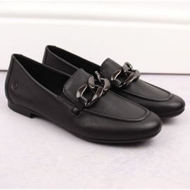 Rieker Zapatos cómodos de piel con cadena Remonte W RKR645, negro 6