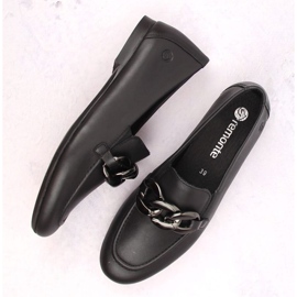 Rieker Zapatos cómodos de piel con cadena Remonte W RKR645, negro 7