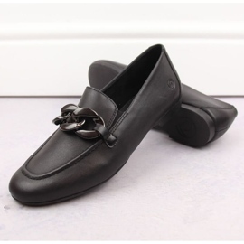 Rieker Zapatos cómodos de piel con cadena Remonte W RKR645, negro 8