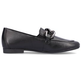 Rieker Zapatos cómodos de piel con cadena Remonte W RKR645, negro 12
