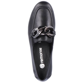 Rieker Zapatos cómodos de piel con cadena Remonte W RKR645, negro 14