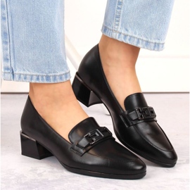 Vinceza W JAN270A Zapatos tacón bajo negro 6
