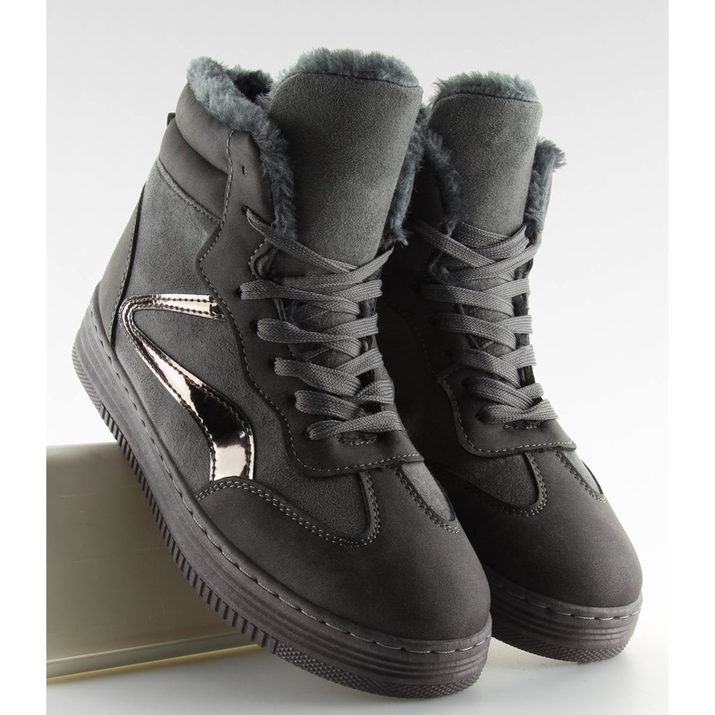 Zapatillas con aislamiento gris BOK-1103 gris oscuro 2