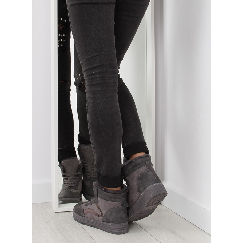 Zapatillas con aislamiento gris BOK-1103 gris oscuro 1