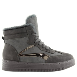 Zapatillas con aislamiento gris BOK-1103 gris oscuro 5