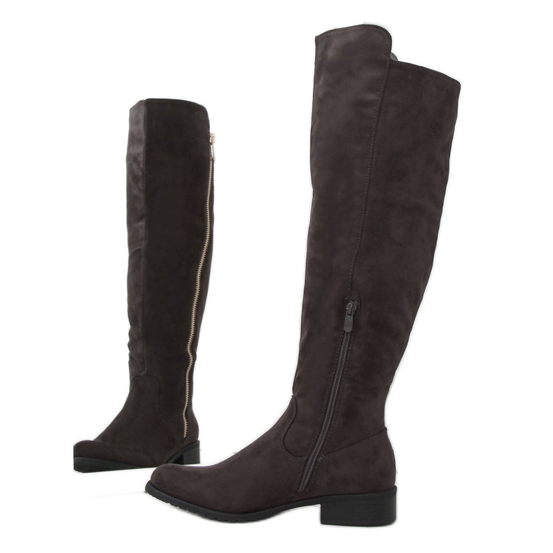 Botas de montar grises para mujer 6811-PG Gris 1 Botas de montar grises para mujer 6811-PG Gris 1