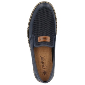 Zapatos cómodos de piel Rieker M RKR656, azul marino 11