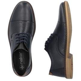 Zapatos cómodos de piel Rieker M RKR659, azul marino 7